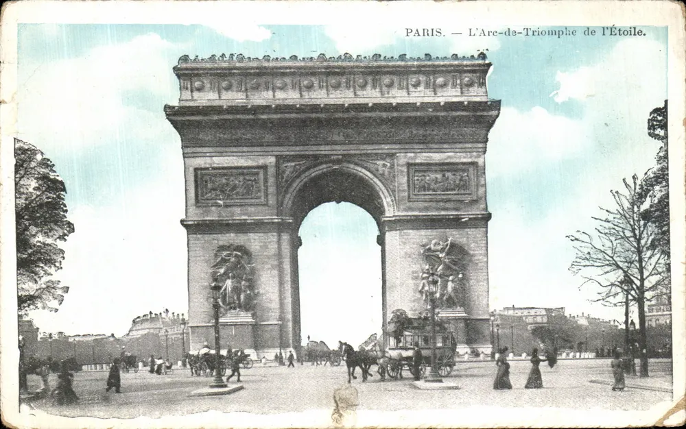 Paris — O Arco do Triunfo da Estrela — editor não identificado, número de série não visível - Frente