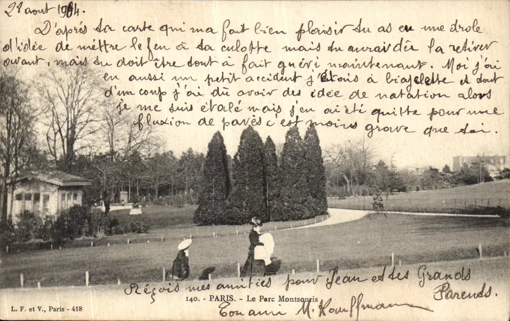 Paryż - Park Montsouris — L.F. et V., Paryż - 418 - Awers