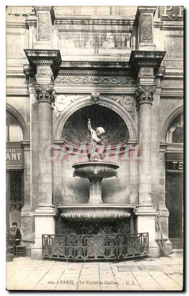 Paris - A Fonte Gaillon — G. I. n° 229 - Frente
