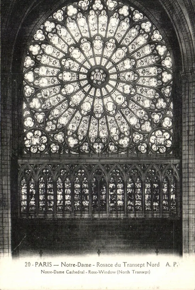 Paris — Notre-Dame — Rosefenster des Nordtransepts — A.P. Nr. 20 - Vorderseite
