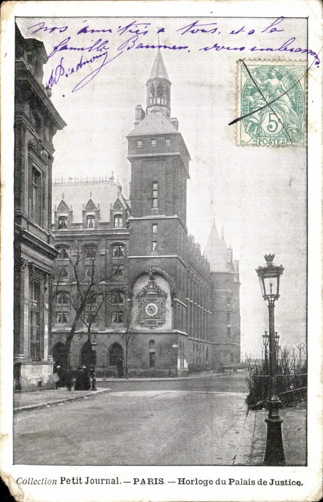 Paris — Uhr des Palastes der Gerechtigkeit — Sammlung Petit Journal - Vorderseite