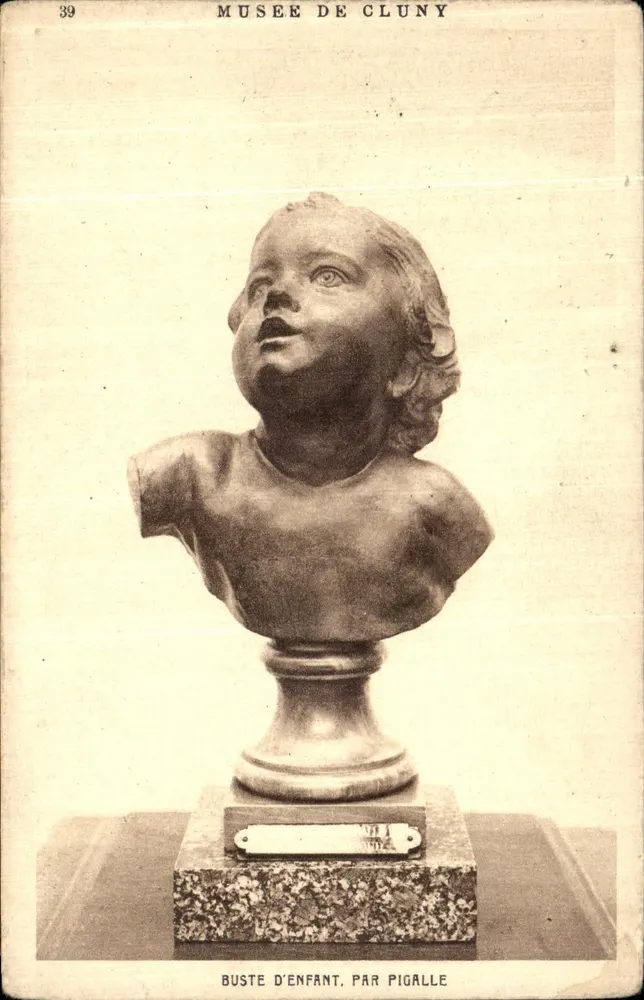 Buste d'enfant — sculpture de Pigalle — Musée de Cluny, éditeur Braun & Cie, Imp. Paris, n° 2206 - Vorderseite
