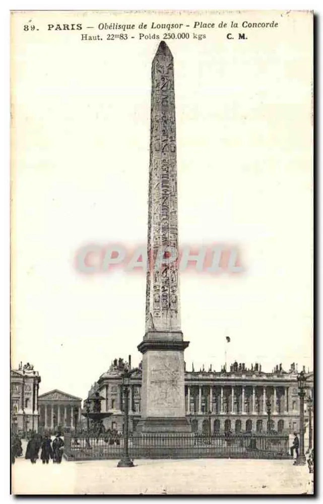 Paris — Obelisk von Luxor — Place de la Concorde — C.M. Nr. 89 - Vorderseite