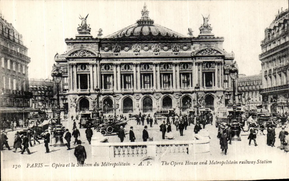Paris — Opernhaus und U-Bahn-Station — A.P. - Vorderseite