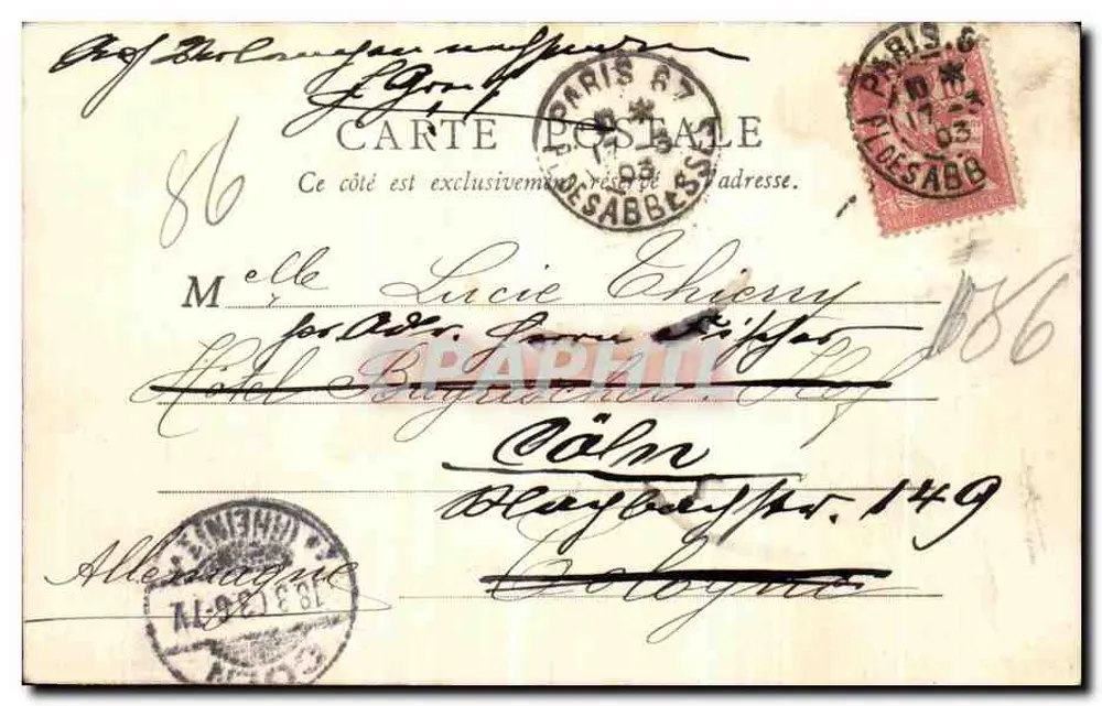 Ponta da Cité — Paris — B.F., Paris, n°85 - Verso