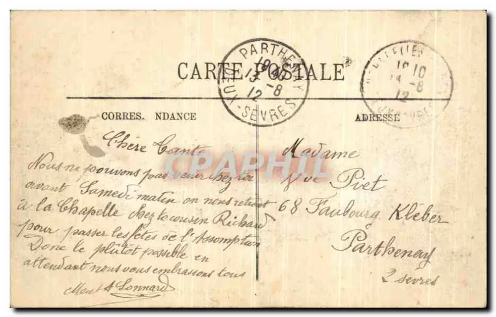 Überschwemmungen in Paris (Januar 1910) — Ankunft der Matrosen — LL. - Rückseite