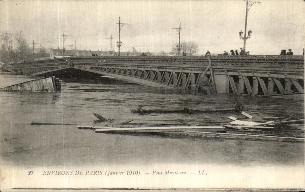 Vizinhança de Paris — Janeiro 1910 — Ponte Mirabeau — LL. — N° 27 - Frente