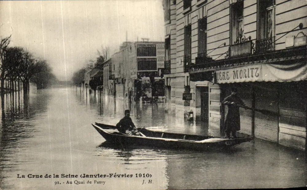 Die Überschwemmung der Seine (Januar-Februar 1910) — Am Quai de Passy — J.H. n°91 - Vorderseite