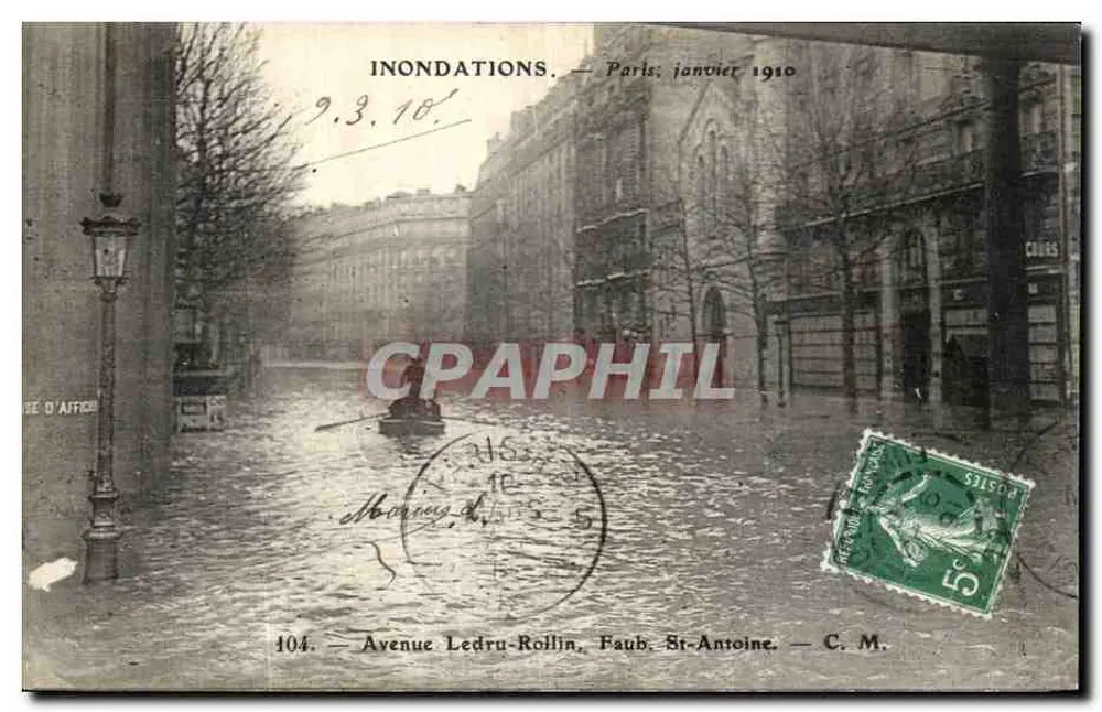 Überschwemmungen — Paris; Januar 1910 — C. M. — Nr. 104 - Vorderseite