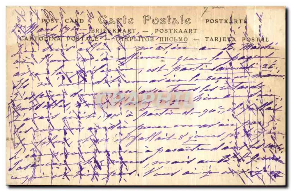 Paris — Die große Flut der Seine (Januar 1910) — Aufstellung von Fußgängerbrücken auf der Rue Bellechasse — NDI Phur - Rückseite