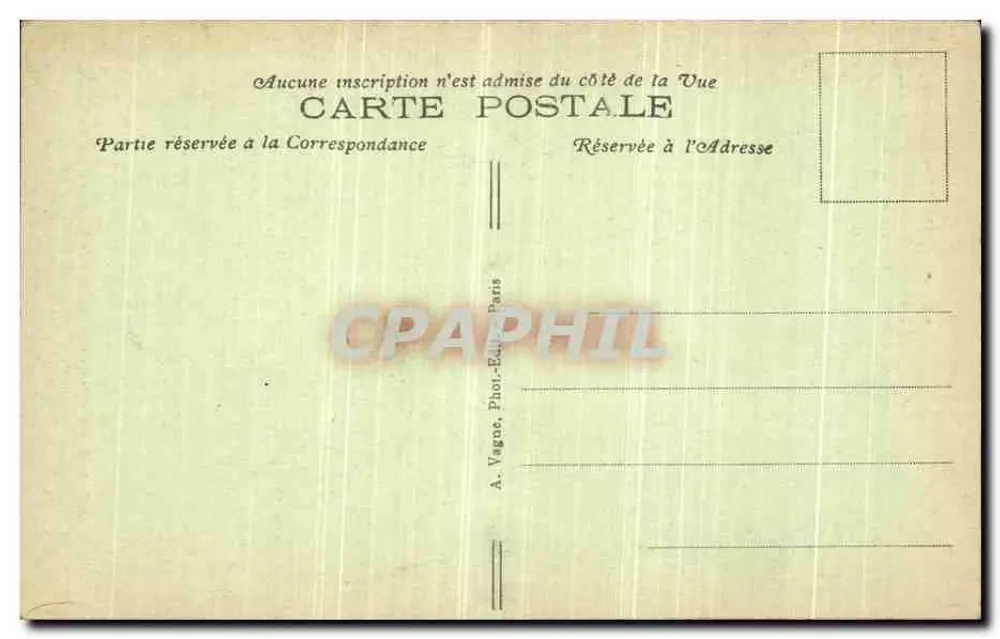 Paris-Montmartre — Basilika des Sacré-Cœur. Der Glockenturm — A. Vagne, Phot. Verlag, Paris - Rückseite