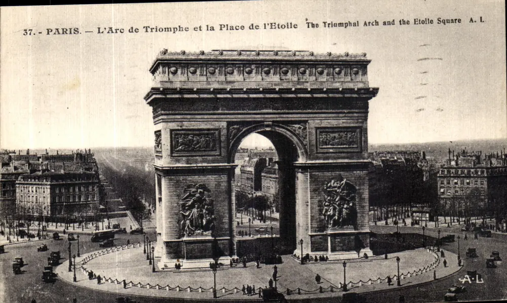 Paris — Der Triumphbogen und die Place de l'Étoile — A. L. n°37 - Vorderseite