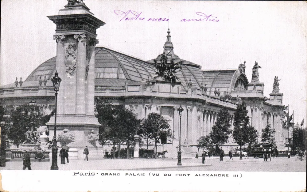 Paris - Grand Palais (von Pont Alexandre III aus gesehen) — unbekannter Verlag, Seriennummer nicht sichtbar - Vorderseite