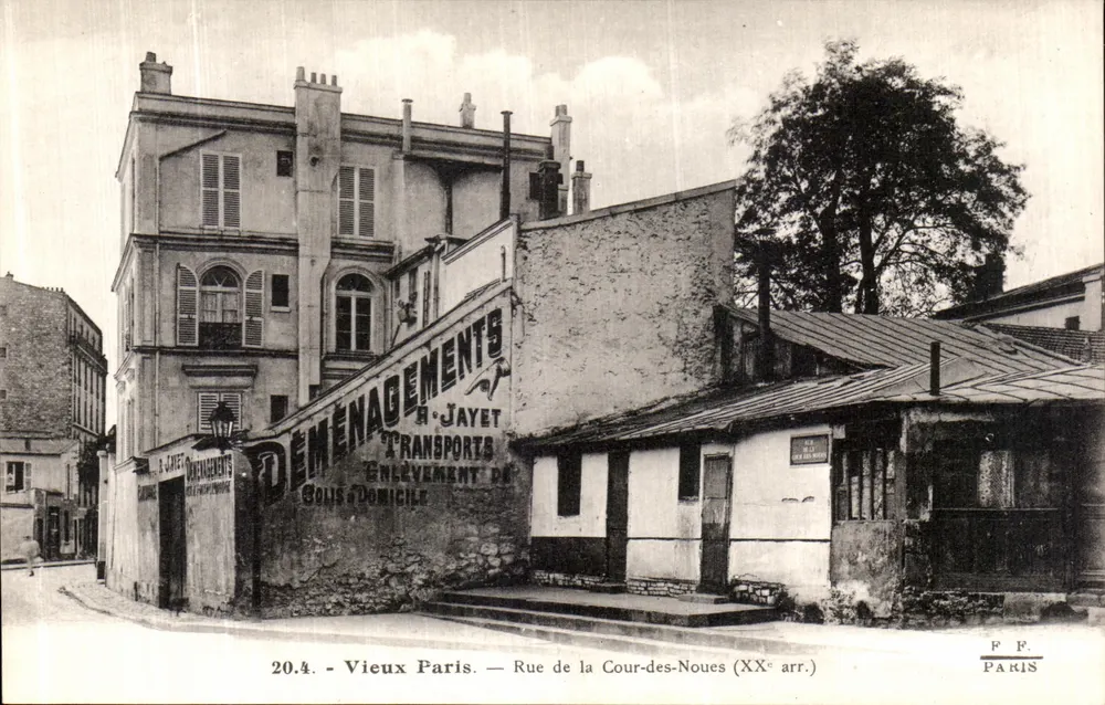 Rua da Cour-des-Noues — Deménagements R. Jayet — Paris - Frente