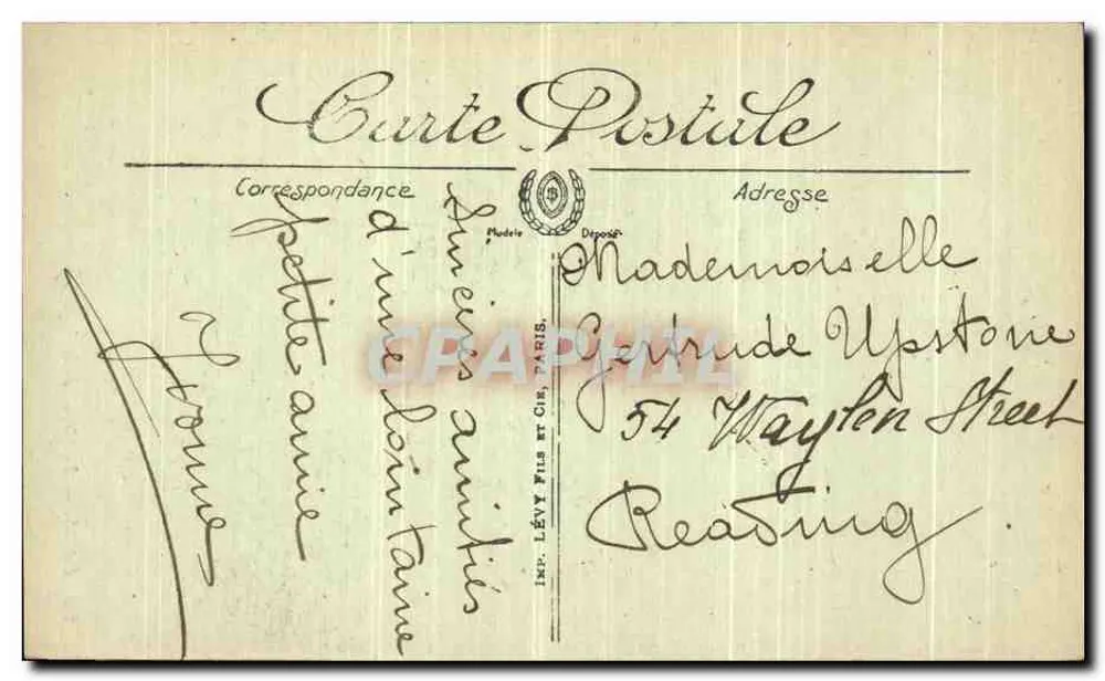 Paris — A Estátua da República — LL. — n° 96 - Verso