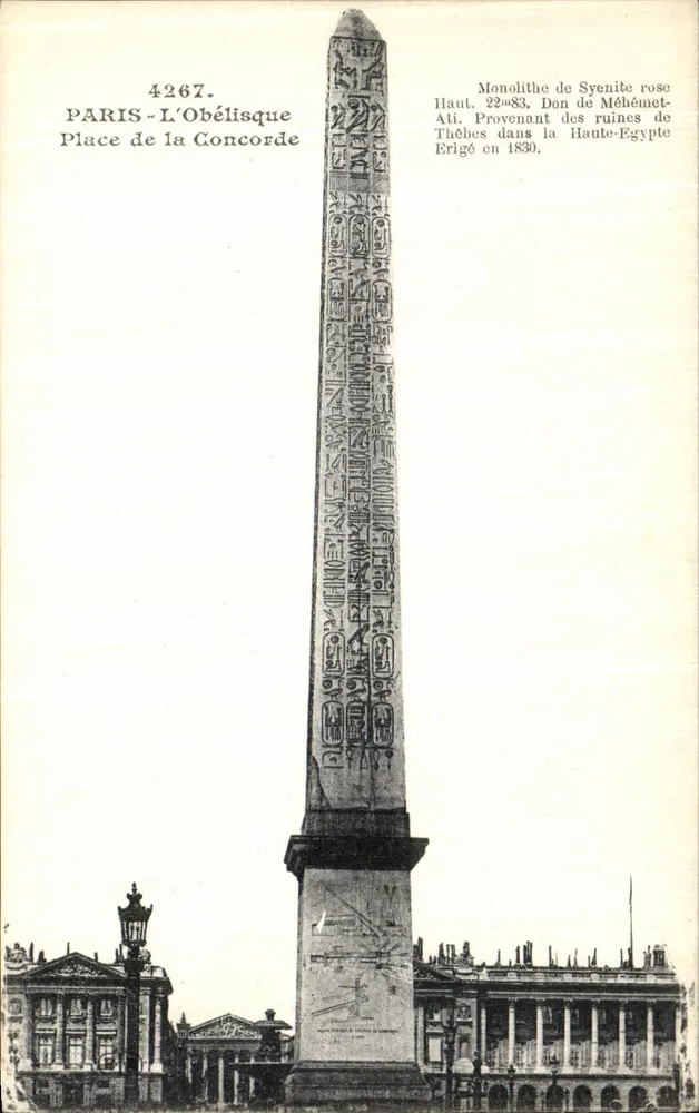Paris - O Obelisco - Place de la Concorde — Editor É. Le Duby, Paris, n° 4267 - Frente
