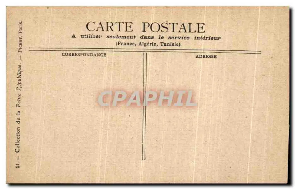 PARIS — O Triunfo da República — Coleção da Pequena República, n° 11 - Verso