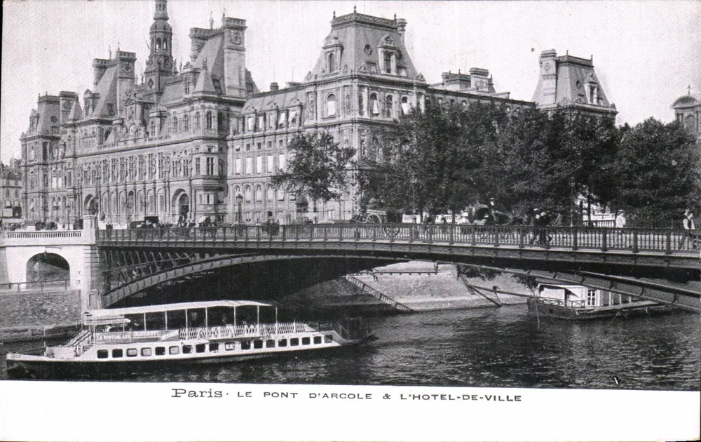 Paris — Der Pont d'Arcole & das Hôtel-de-Ville — Verlag nicht sichtbar - Vorderseite