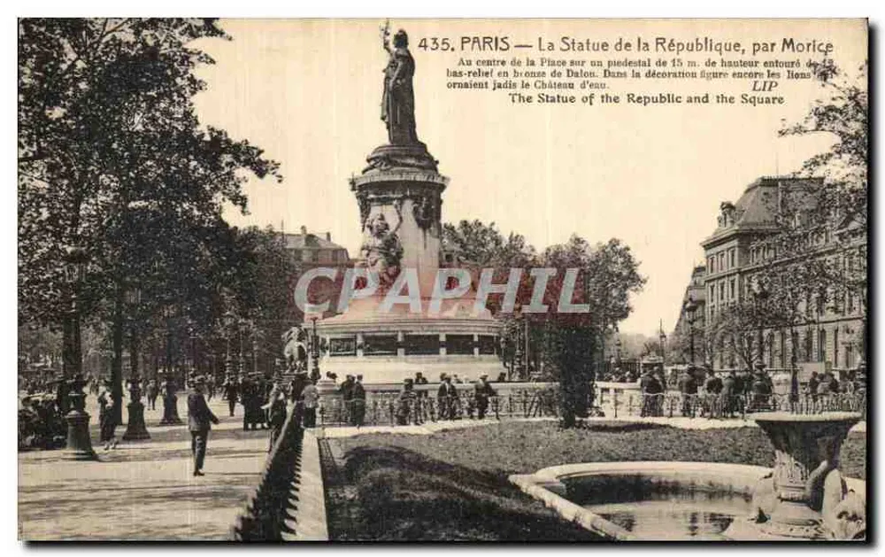 Parijs — De Standbeeld van de Republiek, door Morice — LIP, n°435 - Voorkant