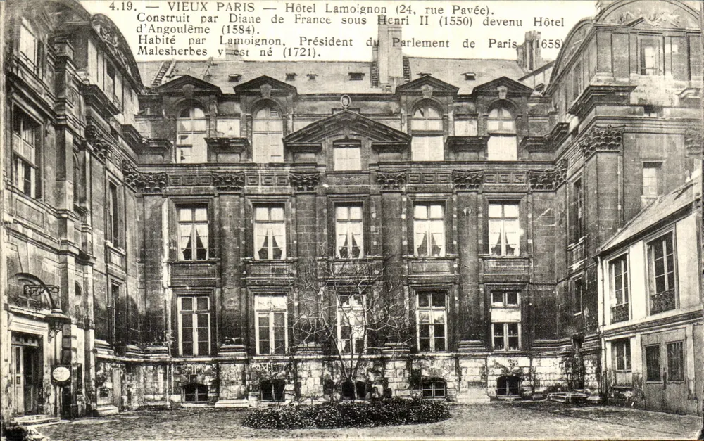 Alt-Paris — Hotel Lamoignon (24, Rue Pavée) — Sammlung Geschichte und Kunst, Paris - Vorderseite