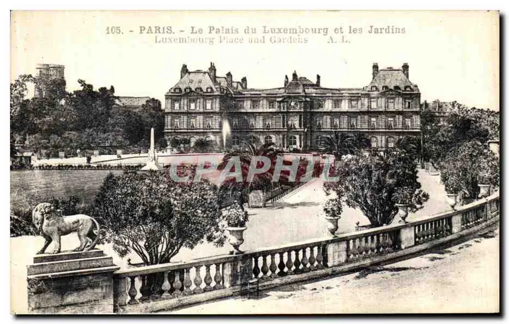 Paris - Das Palais du Luxembourg und die Gärten — A.L. n° 405 - Vorderseite