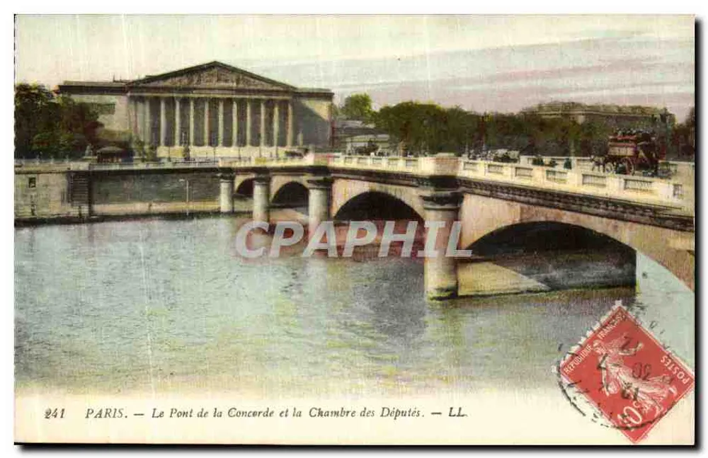 Paris — Der Pont de la Concorde und das Chamber of Deputies — LL - Vorderseite