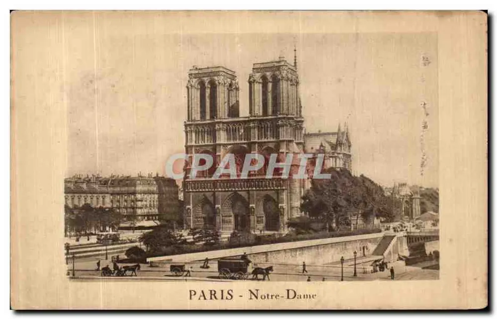 PARIS - Notre-Dame — vista da catedral — editor não identificado - Frente