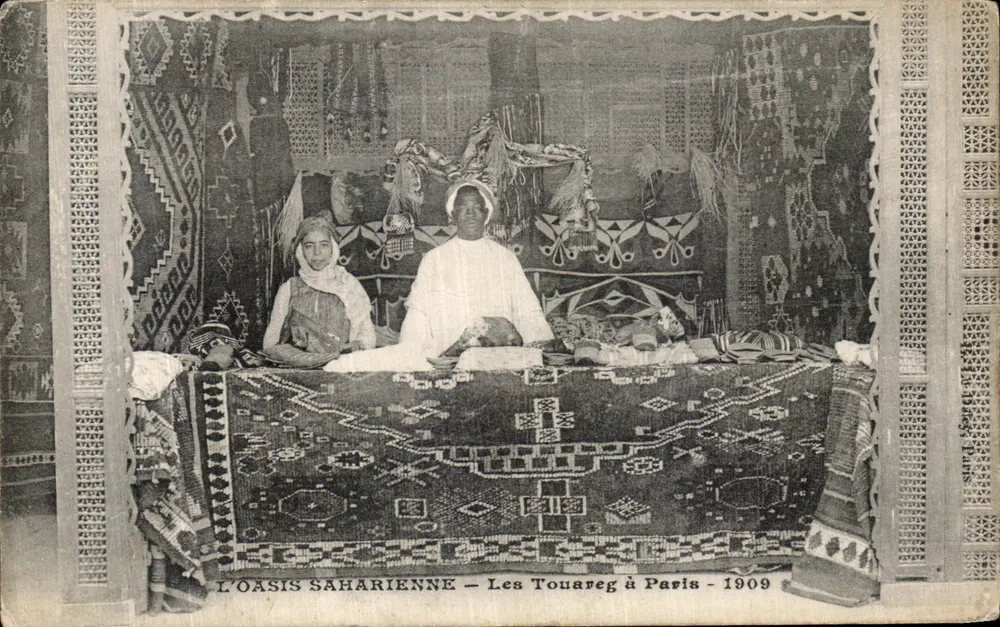 Die Tuareg in Paris — Die saharianische Oase — Verlag L'Oasis Saharienne, n° 1909 - Vorderseite