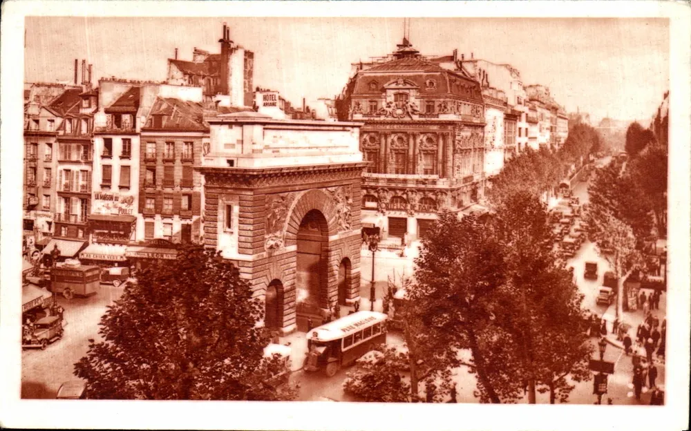 Porte Saint-Martin — auf den Grands Boulevards — Les Petits Tableaux de Paris, Nr. 53 - Vorderseite