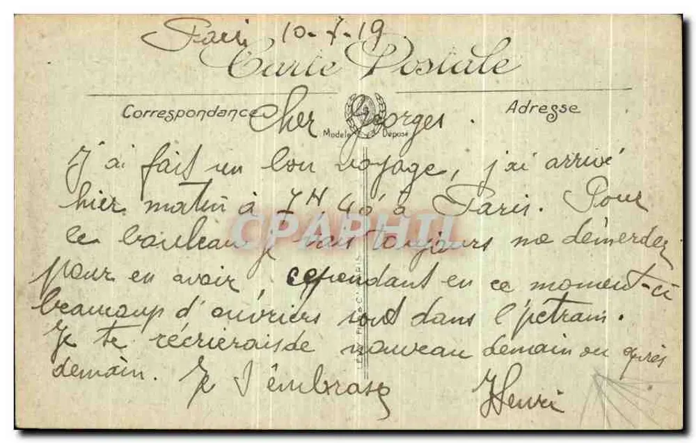 Paris — Die Pforte und der Boulevard Saint-Martin — LL. — Nr. 18 - Rückseite