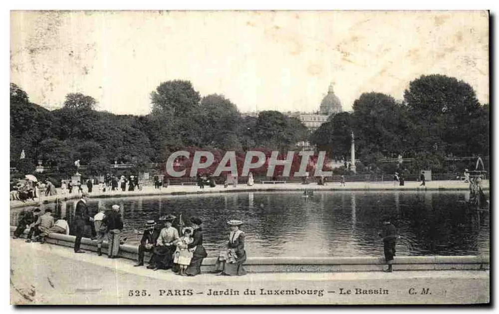 PARIS - Jardin du Luxembourg - Le Bassin — C.M. n°525 - Vorderseite