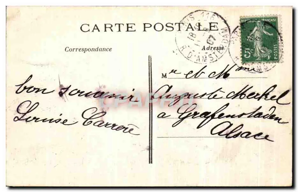 Paris – Panorama von Paris und Straße André-del-Sarte — Dufayet, Nr. 247 - Rückseite