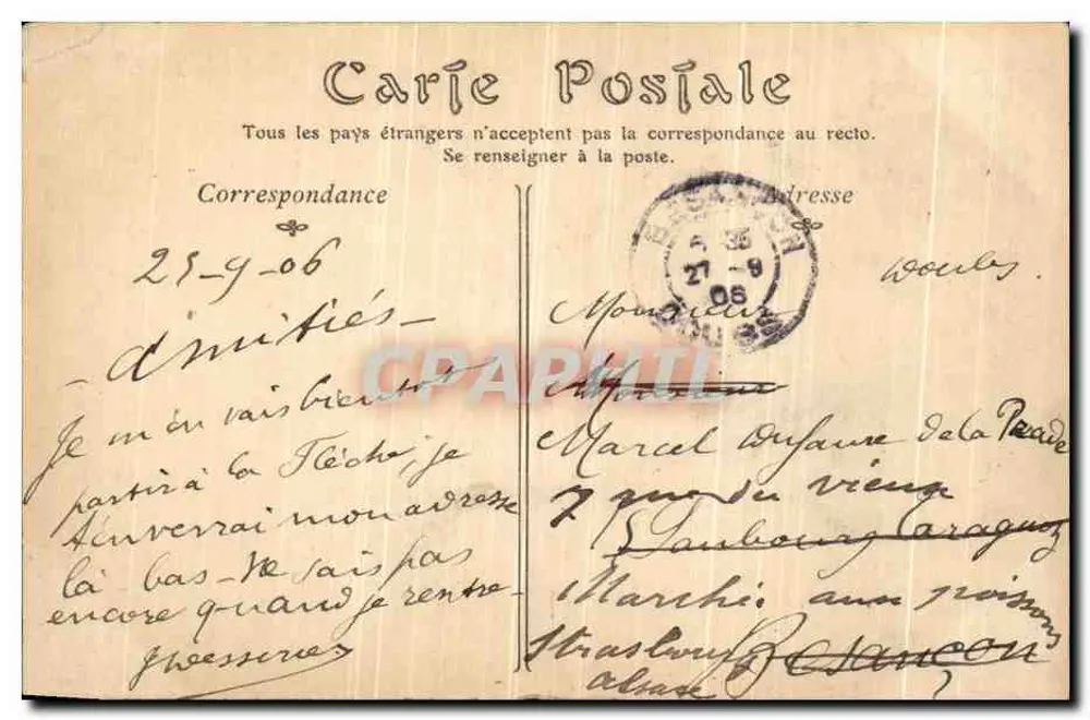 PARIS — Perspectiva do Boulevard Pasteur — editor Mouanier, n° 984 - Verso