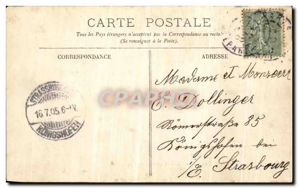 Paris — Ansicht der Seine vom Pont de la Concorde — LL. n° 347 - Rückseite