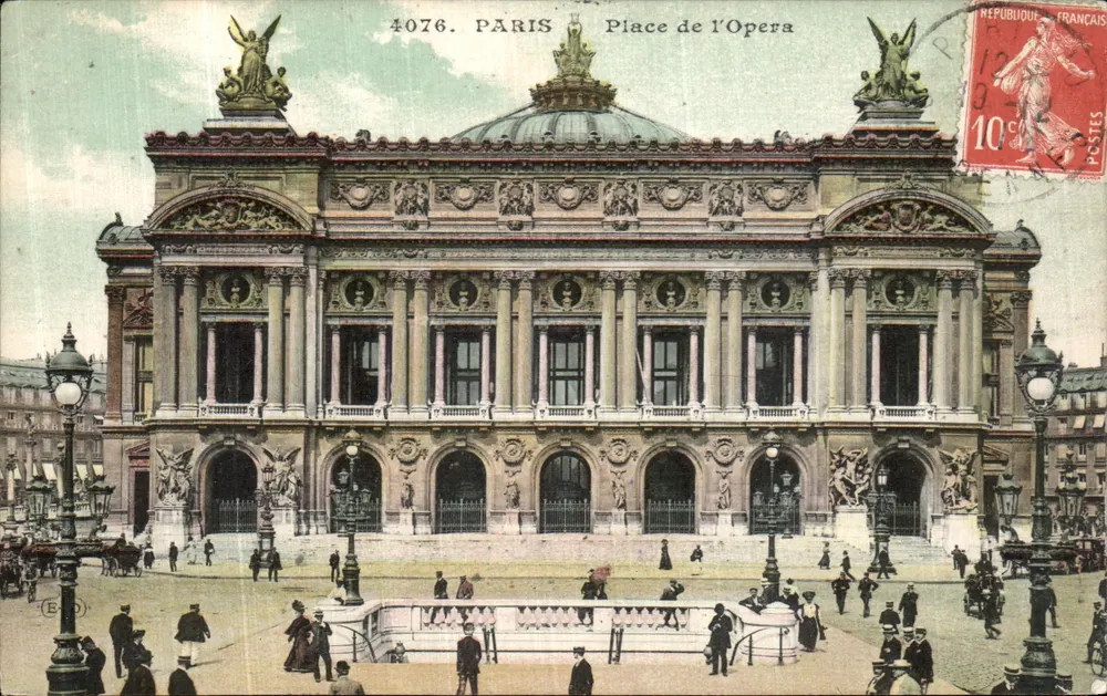 Paris — Praça da Ópera — editor anônimo, n° 4076 - Frente