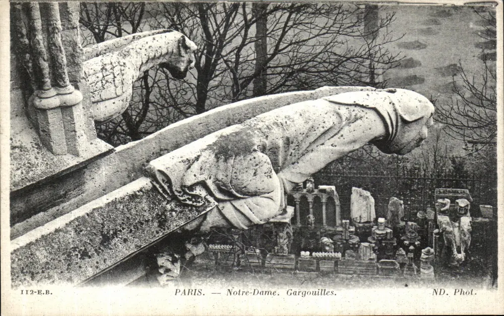 Parijs — Kathedraal Notre-Dame. Gargouilles. — ND. Fot. - Voorkant