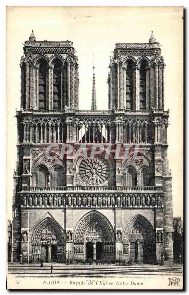 Paris — Fachada da Igreja Notre Dame — JND Phot. - Frente