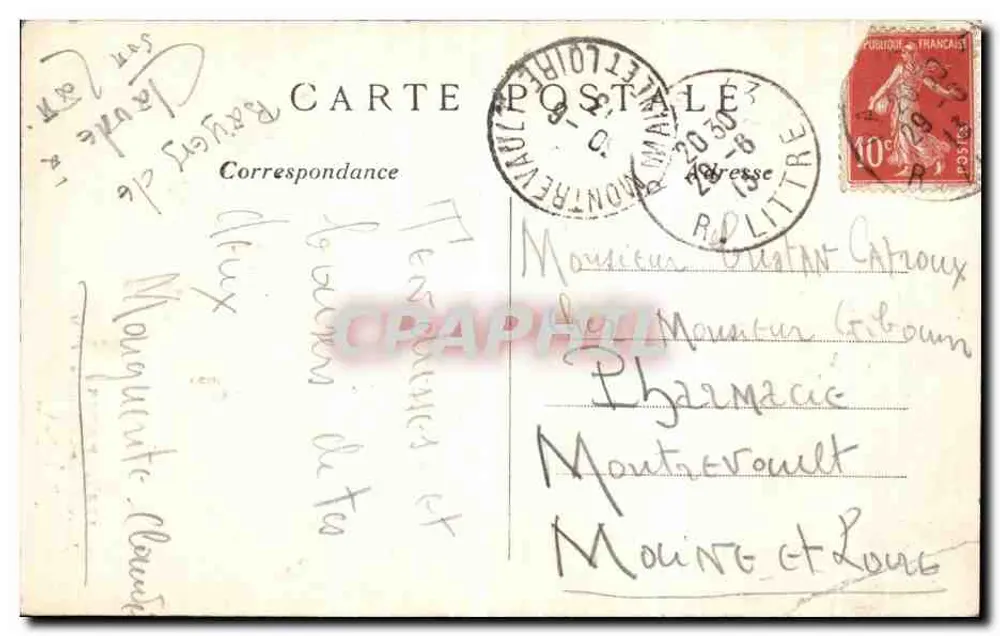 Notre-Dame - Chimère — Paris — editor JIM, n° 1753 - Verso