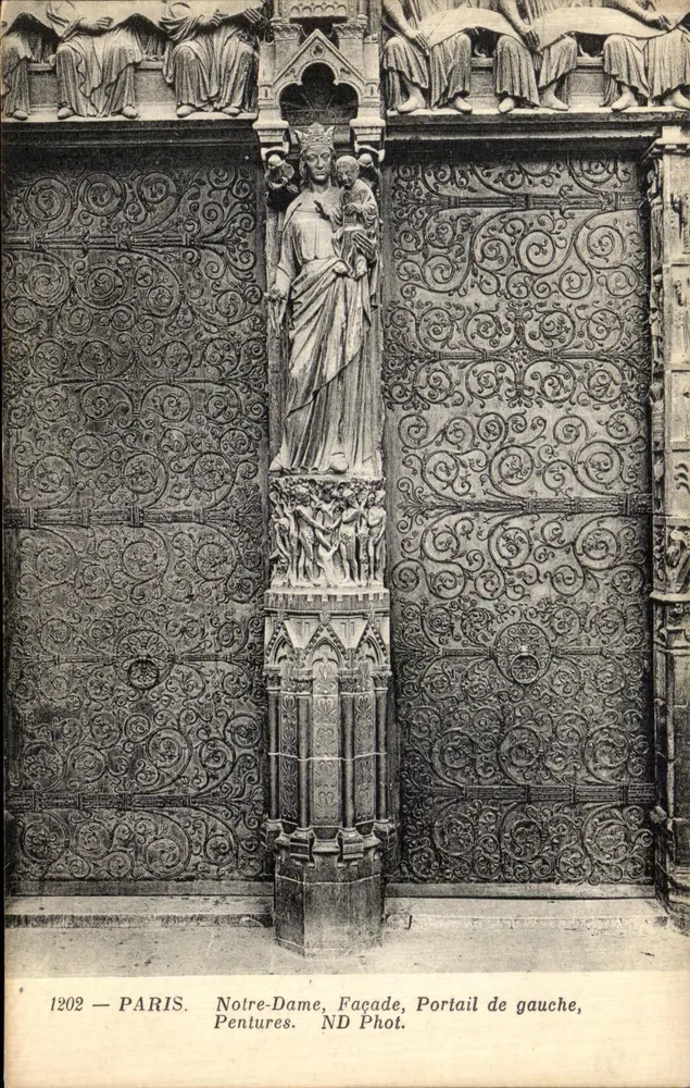 Paris — Notre-Dame, Fassade, Linker Portal — ND Phot. n°1202 - Vorderseite
