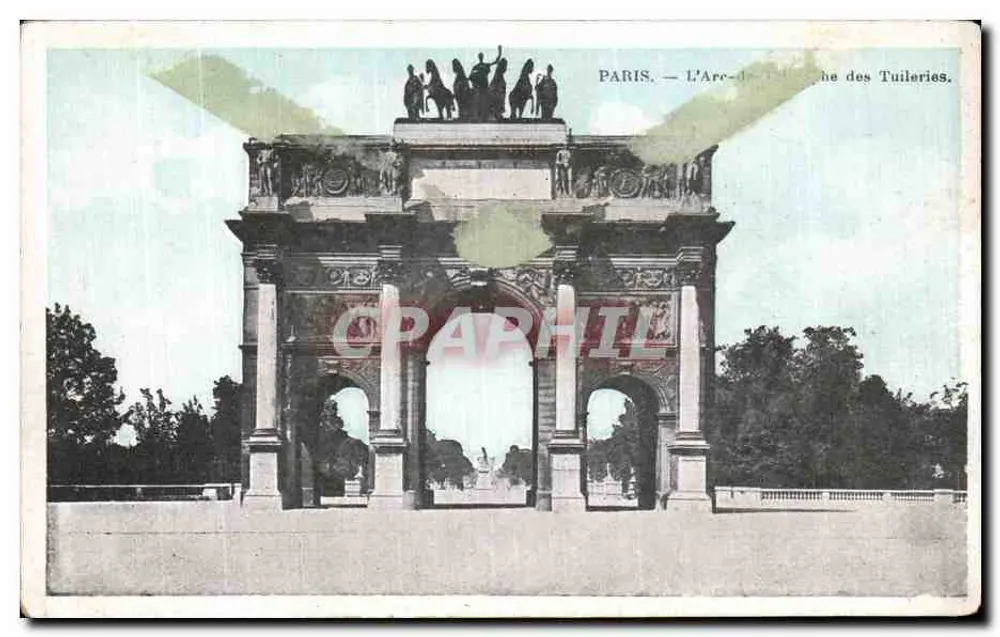 Paris — L'Arc de Triomphe des Tuileries — éditeur imprimeur non visible - Frente