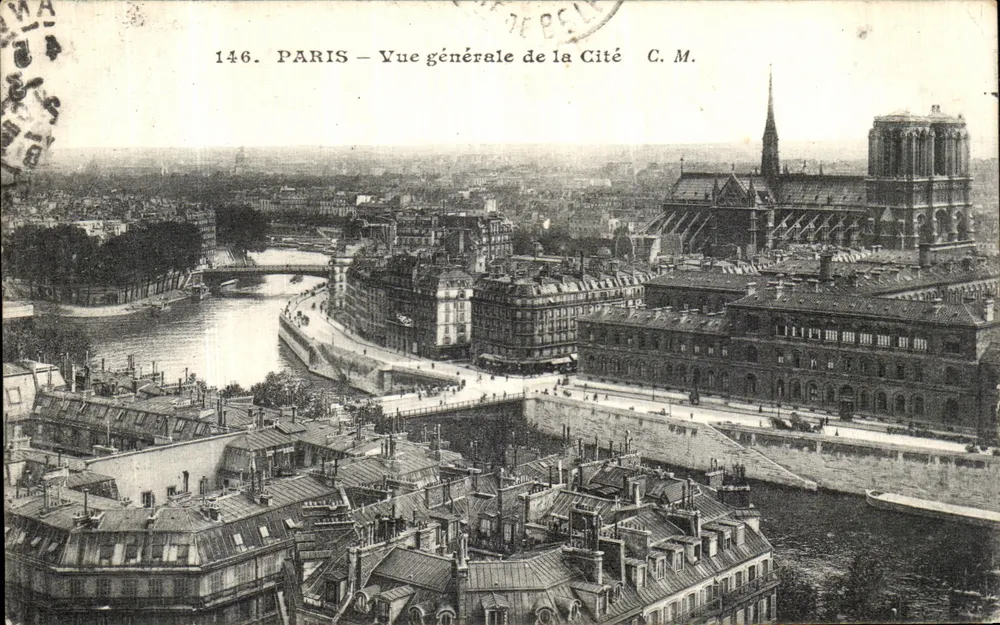 PARIS — Vista generale della Cité — C. M. n°146 - Recto