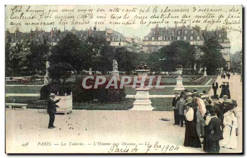 Paris — Die Tuileries — Der Mann mit den Vögeln — LL 498 - Vorderseite