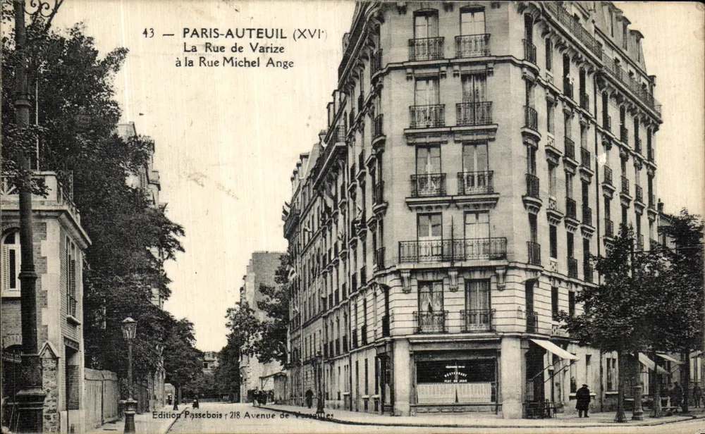 Paris-Auteuil (XVI) — Die Varize Straße zur Michel Ange Straße — Édition Passebois, 218 Avenue de Versailles - Vorderseite