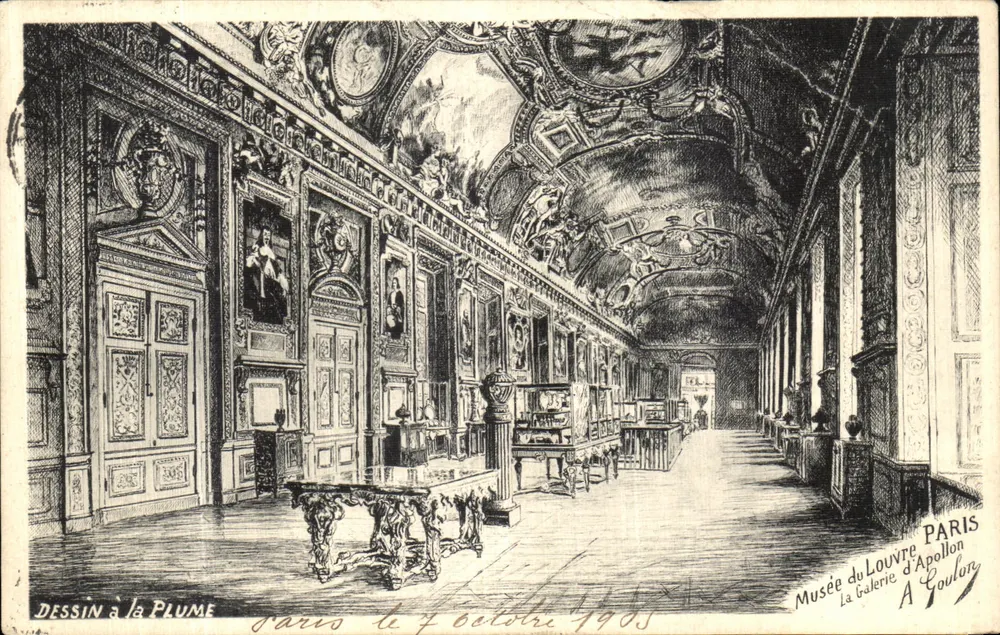 Galerie d'Apollon — Musée du Louvre — éditeur A. Goulon, Paris - Frente