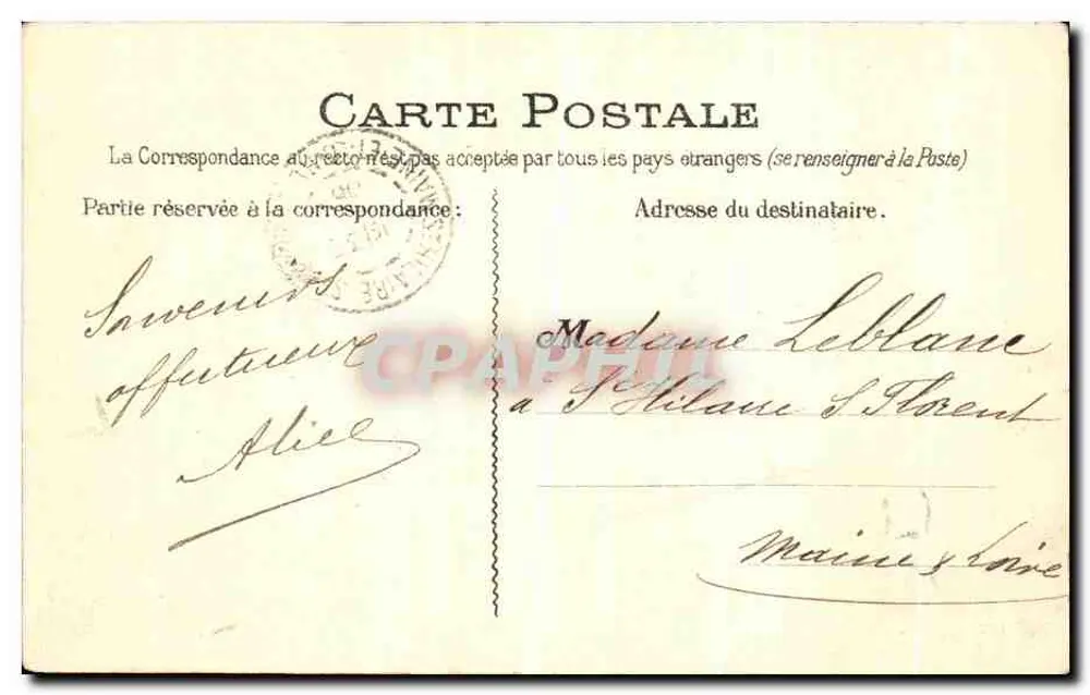 Igreja da Trindade — Paris — Desenho à Caneta, n° 28 outubro 1905, A. Goulon - Verso