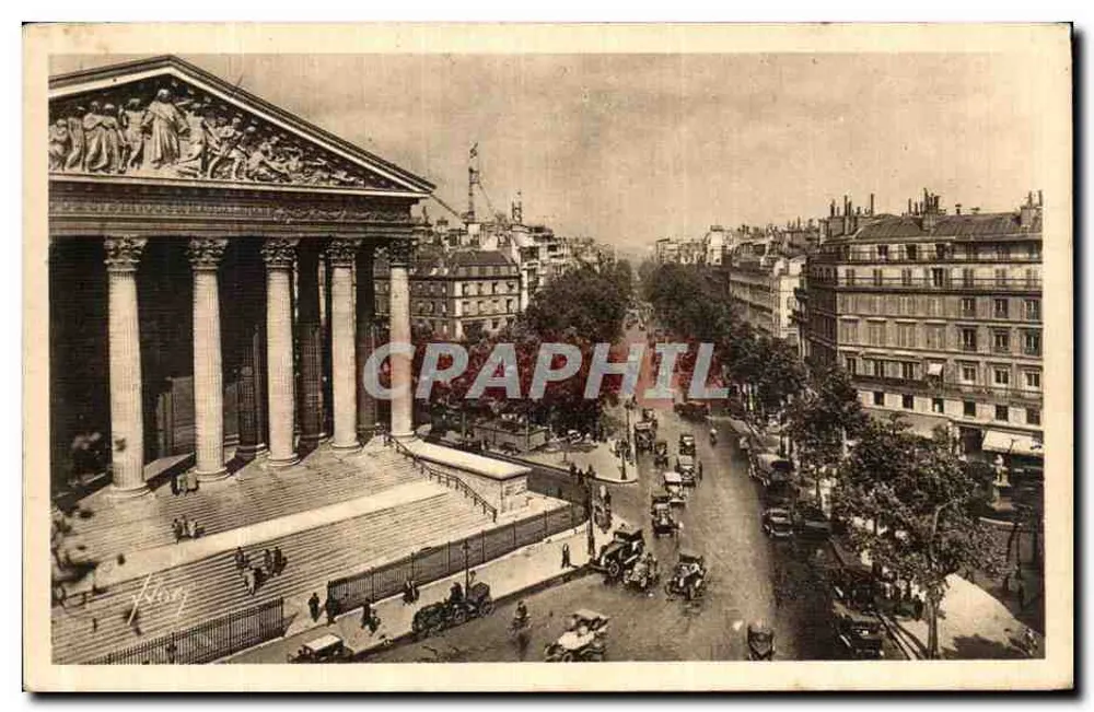Paris — La Madeleine und der Boulevard de la Madeleine — Les Éditions d'Art Yvon, Paris - Vorderseite