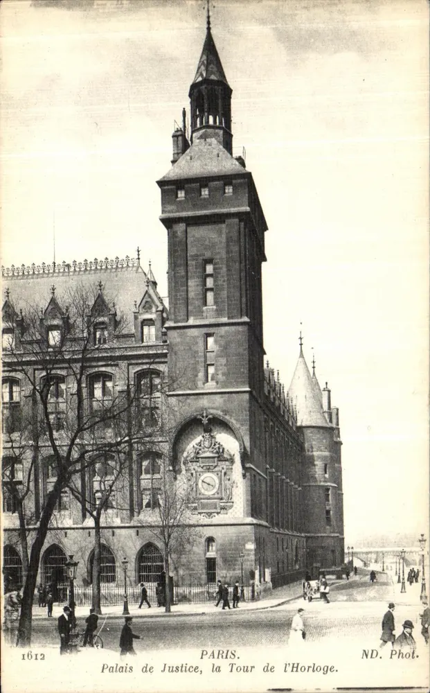 Paris — Palais de Justice, die Uhrturm — ND. Phot. - Vorderseite