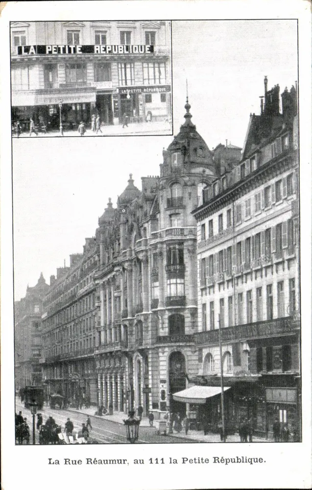 La Rue Réaumur, bei 111 la Petite République — Paris — Verleger Pichon, Nr. 10 - Vorderseite