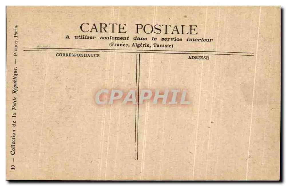 La Rue Réaumur, bei 111 la Petite République — Paris — Verleger Pichon, Nr. 10 - Rückseite