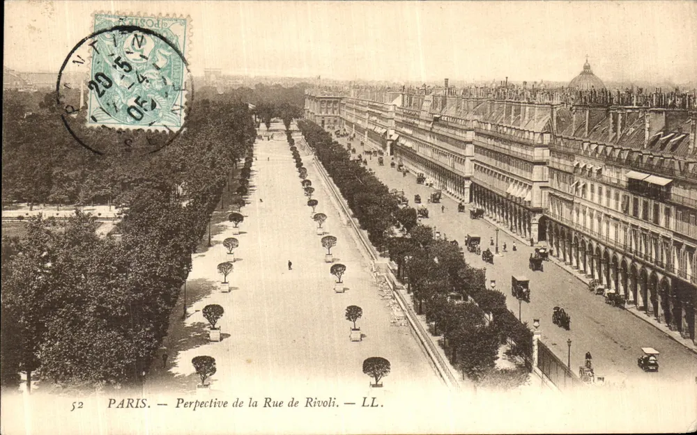 Paris — Perspectiva da Rue de Rivoli — LL. - Frente